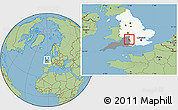 Savanna Style Location Map of Swindon, highlighted parent region, highlighted grandparent region