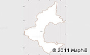 Classic Style Simple Map of Torbay, cropped outside