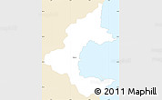 Classic Style Simple Map of Torbay, single color outside