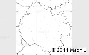 Blank Simple Map of County of Herefordshire, no labels