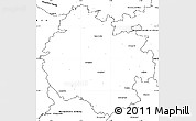 Blank Simple Map of County of Herefordshire