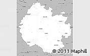 Gray Simple Map of County of Herefordshire