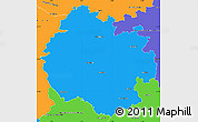 Political Simple Map of County of Herefordshire