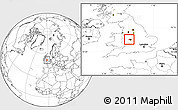 Blank Location Map of Dudley