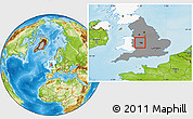 Physical Location Map of Dudley, highlighted country, highlighted grandparent region