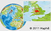 Physical Location Map of West Midlands