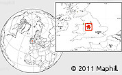 Blank Location Map of Staffordshire County