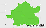 Political Simple Map of Wolverhampton, single color outside