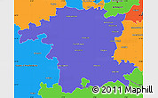 Political Simple Map of Worcestershire County