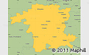 Savanna Style Simple Map of Worcestershire County