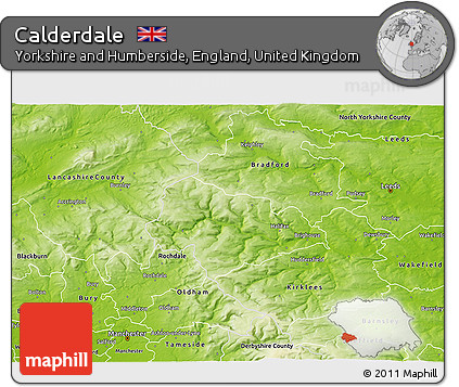 Physical 3D Map of Calderdale