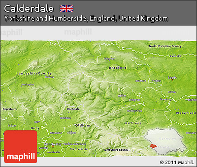 Physical 3D Map of Calderdale