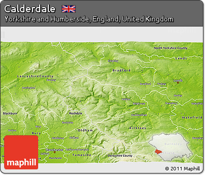 Physical 3D Map of Calderdale