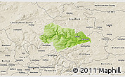 Physical 3D Map of Calderdale, shaded relief outside