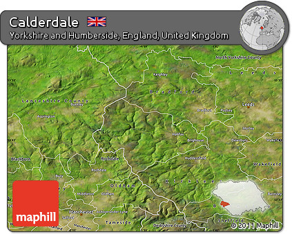 Satellite Map of Calderdale