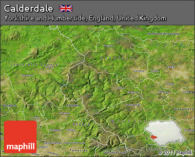 Satellite Map of Calderdale
