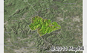 Satellite Map of Calderdale, semi-desaturated