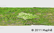 Physical Panoramic Map of Calderdale, satellite outside