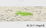 Physical Panoramic Map of Calderdale, shaded relief outside