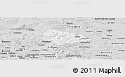 Silver Style Panoramic Map of Calderdale