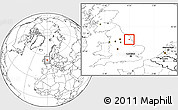Blank Location Map of City of Kingston upon Hull