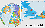 Political Location Map of City of Kingston upon Hull