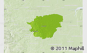 Physical Map of Doncaster, lighten