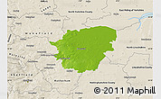 Physical Map of Doncaster, shaded relief outside