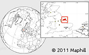Blank Location Map of East Riding of Yorkshire