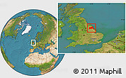 Satellite Location Map of East Riding of Yorkshire