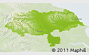 Physical 3D Map of North Yorkshire County, lighten