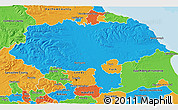 Political 3D Map of North Yorkshire County