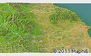 Satellite 3D Map of North Yorkshire County