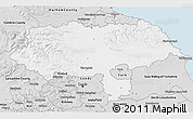 Silver Style 3D Map of North Yorkshire County