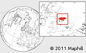 Blank Location Map of North Yorkshire County
