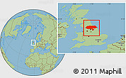 Savanna Style Location Map of North Yorkshire County