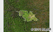 Satellite Map of Sheffield, darken
