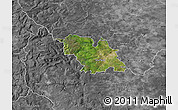 Satellite Map of Sheffield, desaturated
