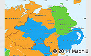 Political Simple Map of Northern Ireland