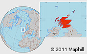 Gray Location Map of Scotland