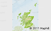 Physical Map of Scotland, lighten