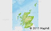 Physical Map of Scotland, single color outside