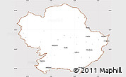 Classic Style Simple Map of Angus, cropped outside