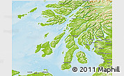 Physical 3D Map of Argyll and Bute