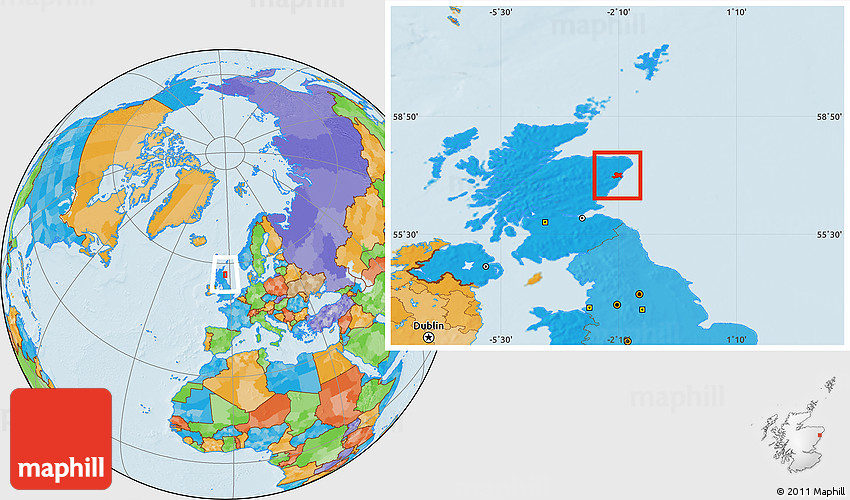 Political Location Map Of City Of Aberdeen