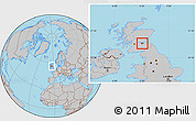 Gray Location Map of City of Edinburgh