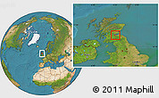 Satellite Location Map of City of Edinburgh