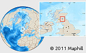 Shaded Relief Location Map of City of Edinburgh