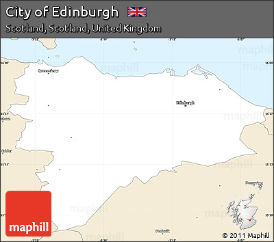 Classic Style Simple Map of City of Edinburgh
