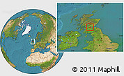 Satellite Location Map of Falkirk